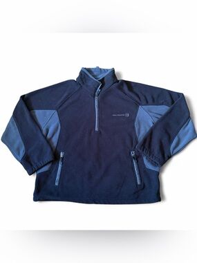 Free Country Men’s Black/Grey Quarter-Zip Fleece Pullover Sz XXL